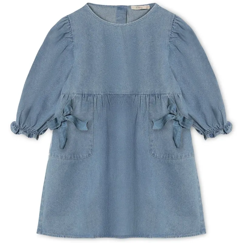 Fliink Medium Denim Blue Donny Ls Kjole 1
