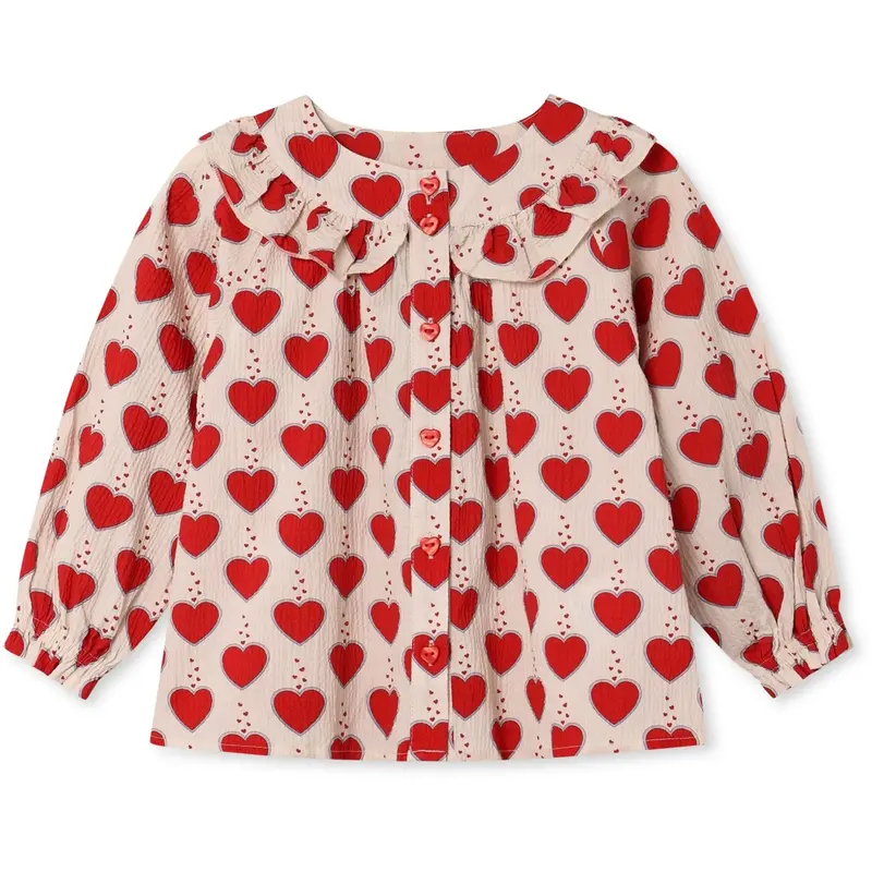 Fliink Sandshell Aop Winter Heart Bluse 1