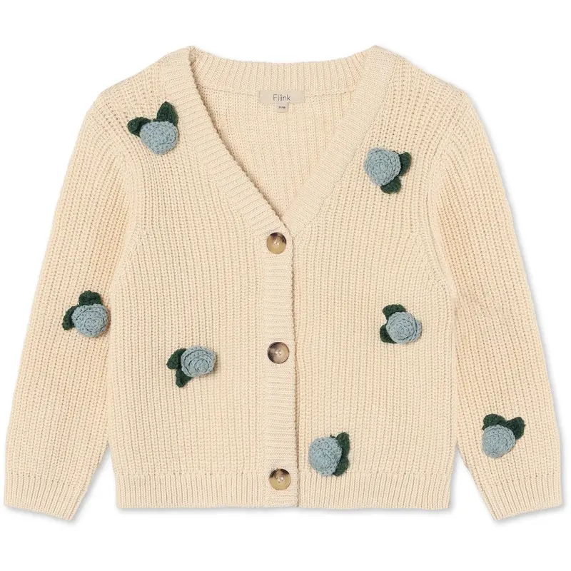Fliink Sandshell Cool Flower Cardigan 1