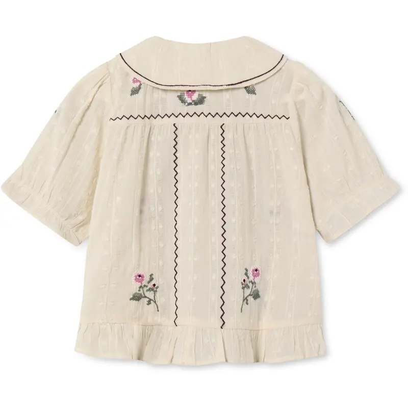 Fliink Sandshell Dobby Ss Rose Embr Skjorte 4