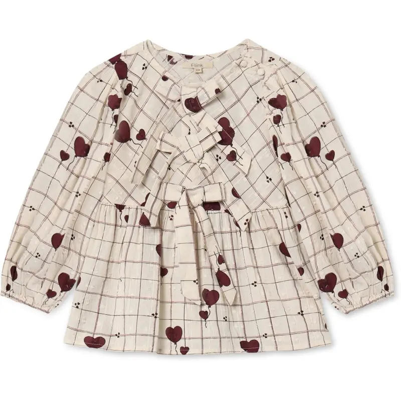 Fliink Sandshell Heart Aop Ilove Bluse 1