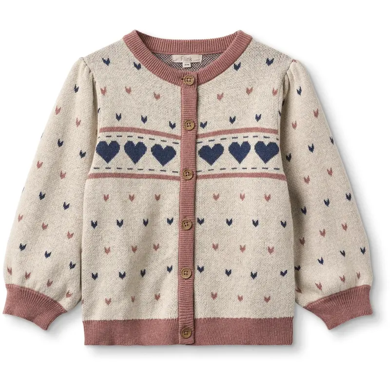Fliink Sandshell Nova Multi Heart Cardigan 1