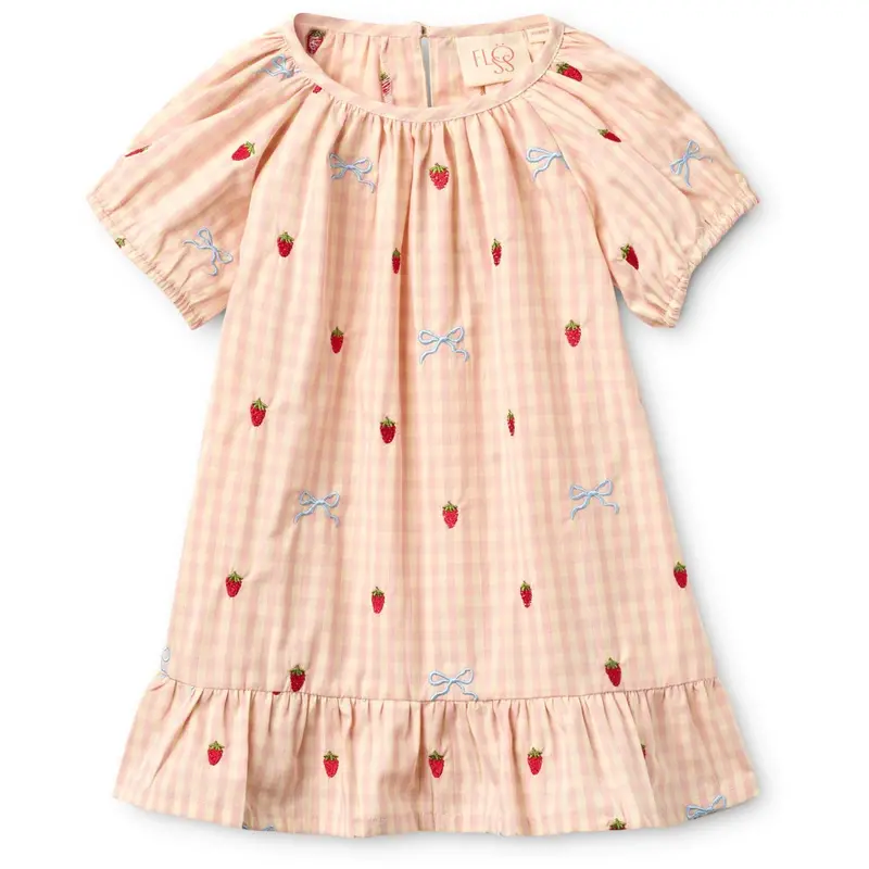 Flöss Berry/Bow Gingham Dolly Sløjfe Kjole 1