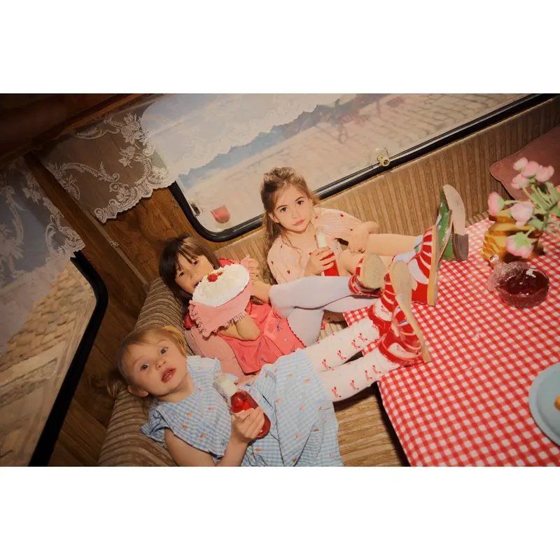 Flöss Berry/Bow Gingham Dolly Sløjfe Kjole 2