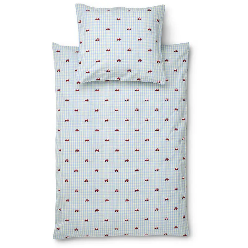 Flöss Blue Gingham Albert Dyne + Pude 1