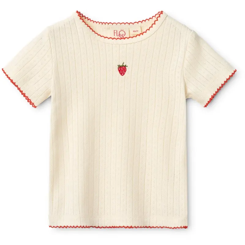 Flöss Gentle Cream Flora Ss Pointelle T-Shirt 1