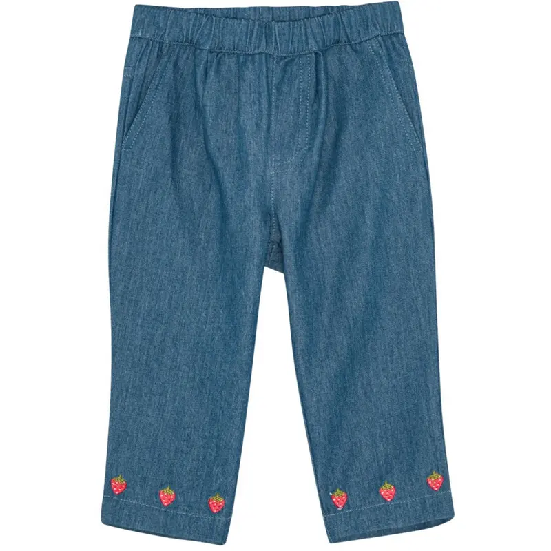 Flöss Mid Blue Strawberry Vilma Bukser 1