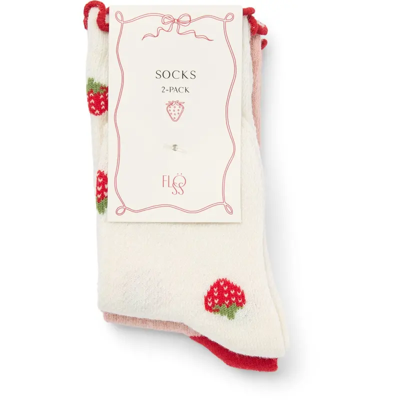 Flöss Pointelle Berry 2-Pack Vigga Strømper 2-Pack 5