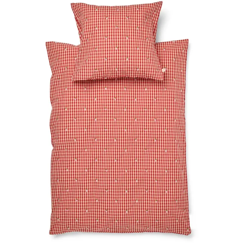 Flöss Red-Pink Berry Gingham Molly Pineberry Dyne + Pude 1
