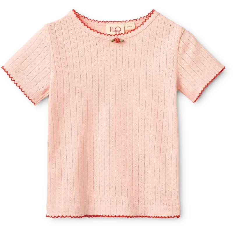 Flöss Soft Rose Liva Ss Pointelle T-Shirt 1