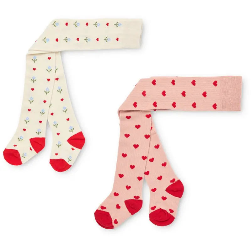 Flöss Violet Heart 2-Pack Vera Strømpebukser 2-Pack 1