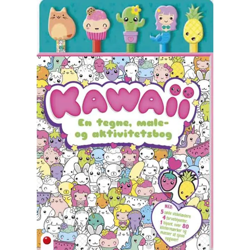 Forlaget Bolden Aktivitetsbog Med Blyanter: Kawaii 1