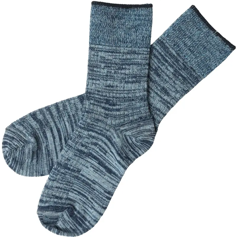 Fub Aqua/Dark Navy 2-Pak Melange Strømper 1