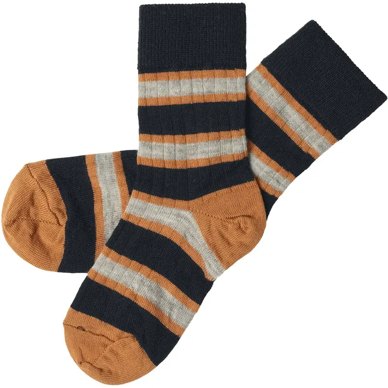 Fub Dark Navy 2-Pak Two-Tone Stripe Strømper 1