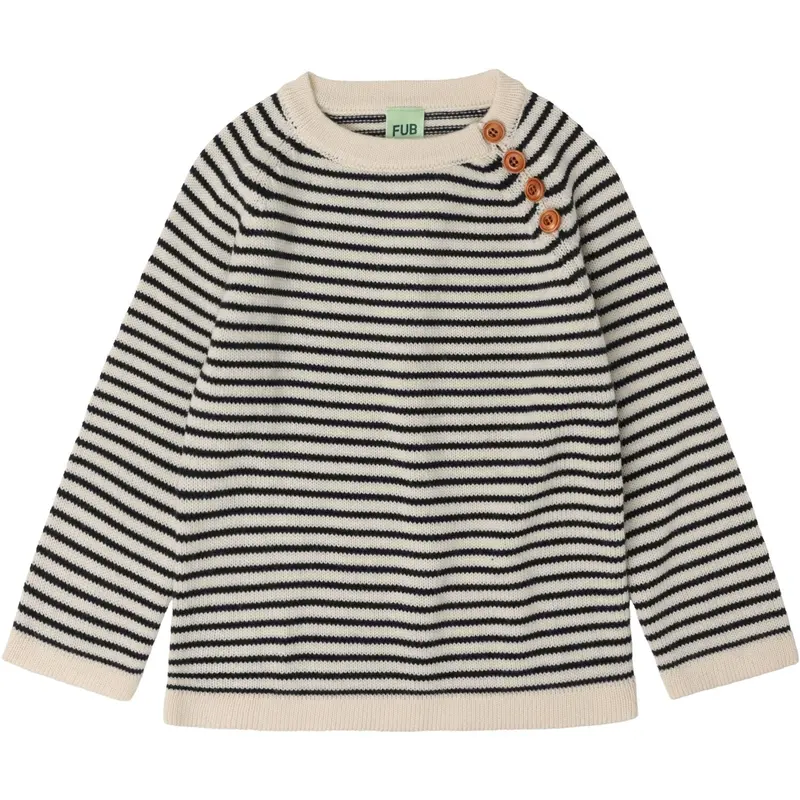Fub Ecru/Dark Navy Sweater 1