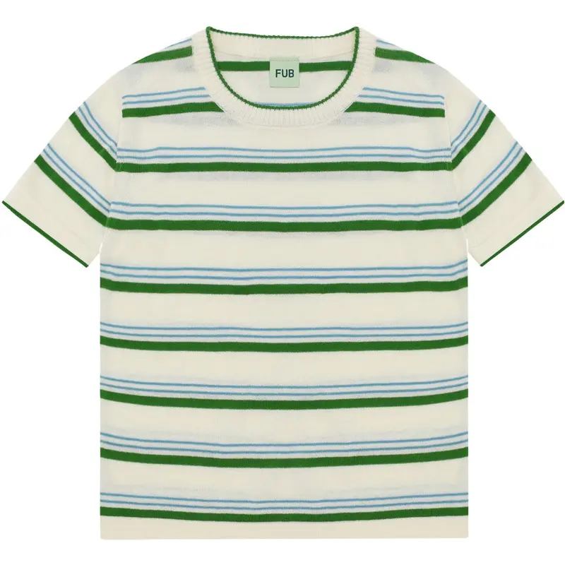Fub Ecru/Pine Striped T-Shirt 1