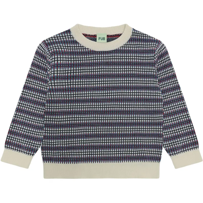 Fub Ecru/Sea Checked Crew 1