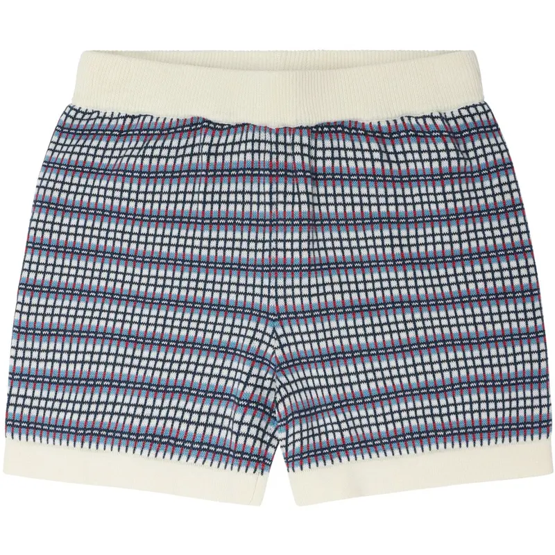 Fub Ecru/Sea Checked Shorts 1