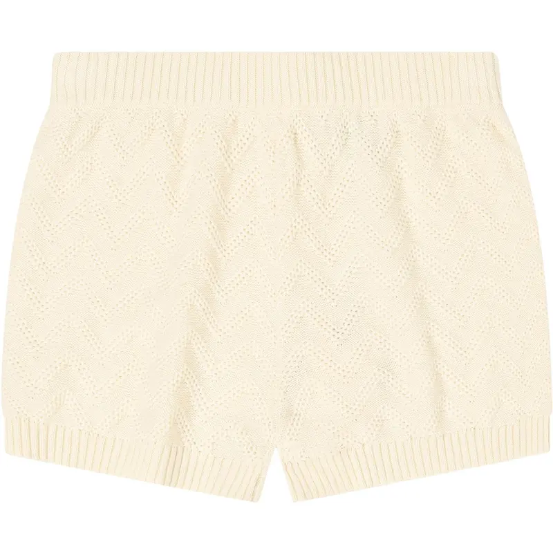 Fub Ecru Zigzag Shorts 1