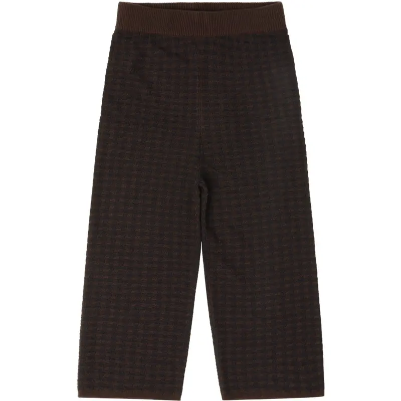 Fub Mocca/Dark Navy Checked Bukser 1
