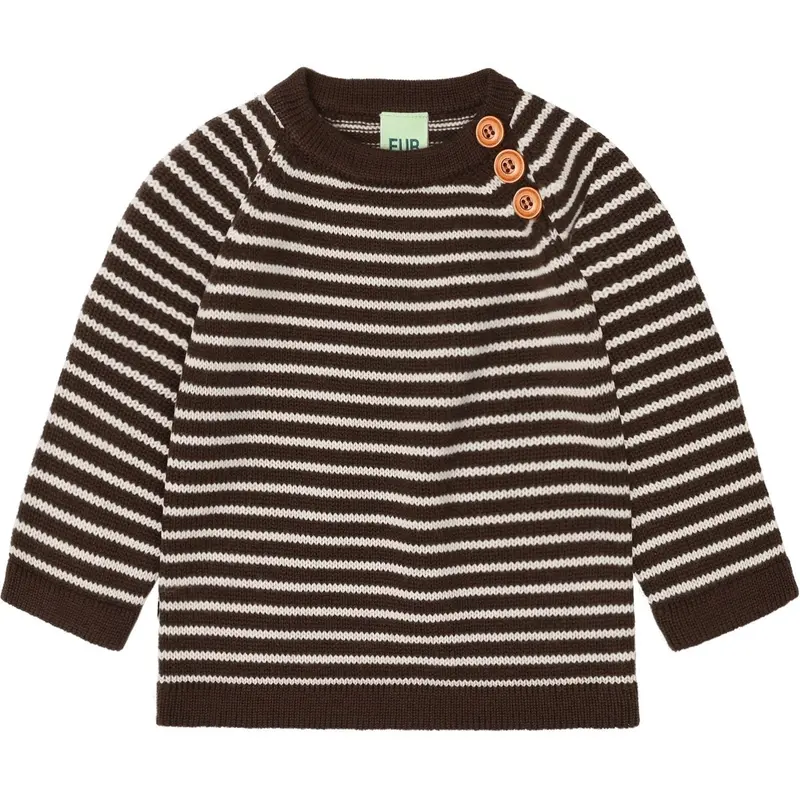 Fub Mocca/Ecru Baby Sweater 1