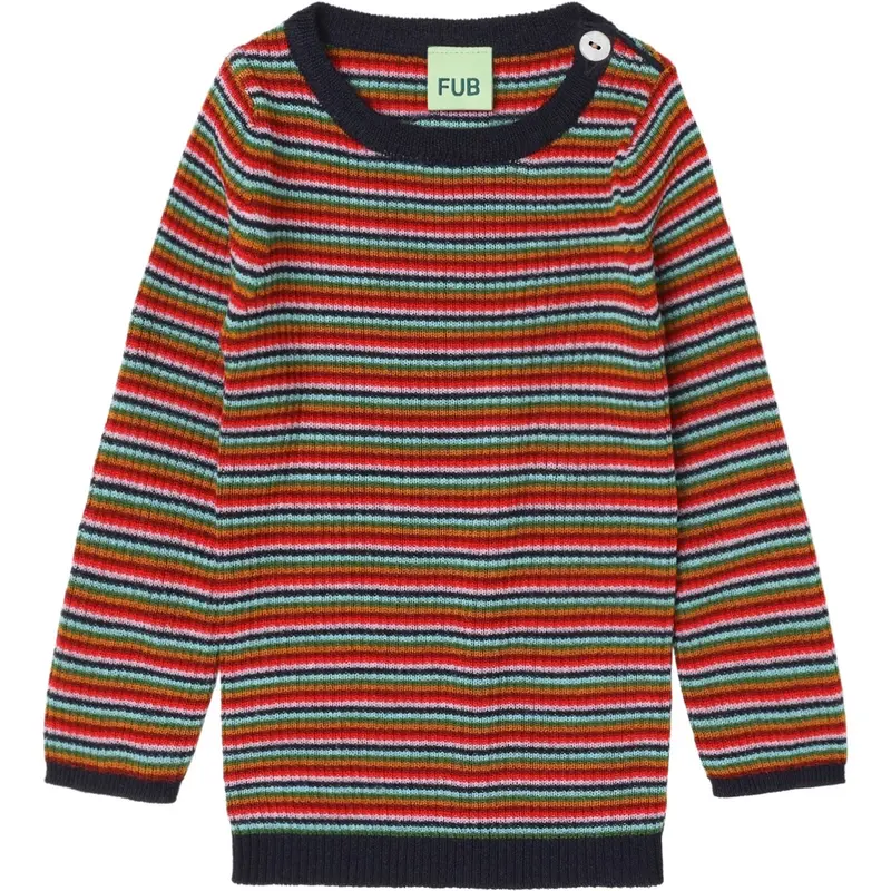 Fub Multi Stripe Baby Rib Bluse 1