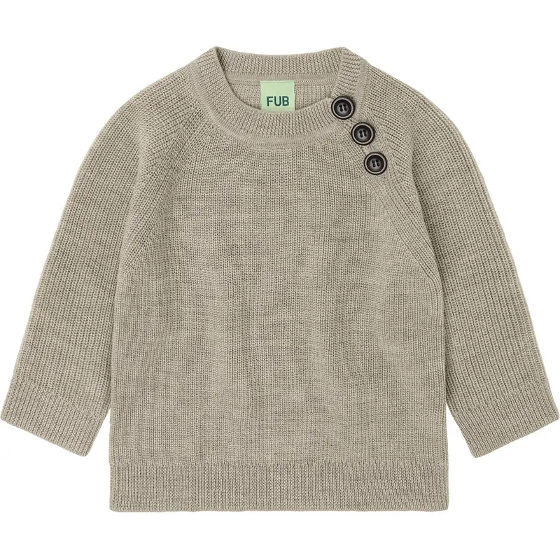 Fub Oat Melange Baby Raglan Sweater 1