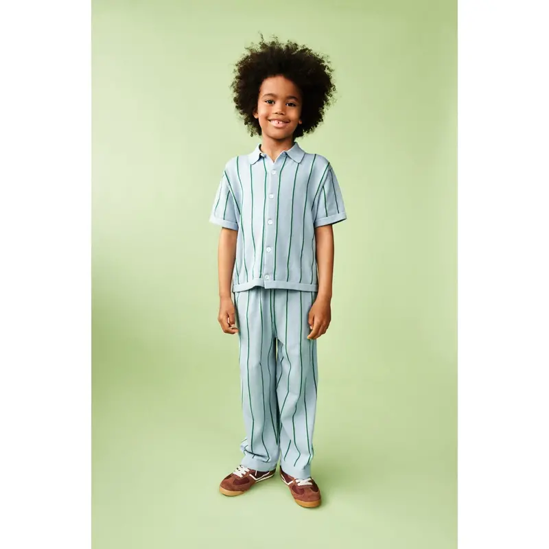 Fub Pale Blue/Pine Striped Bukser 2