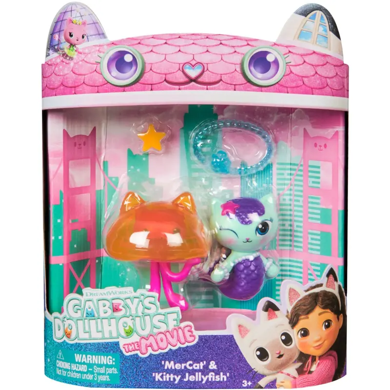 Gabby's Dollhouse Film 2-Pak Figur Havkat & Kat Jelly Fisk 1