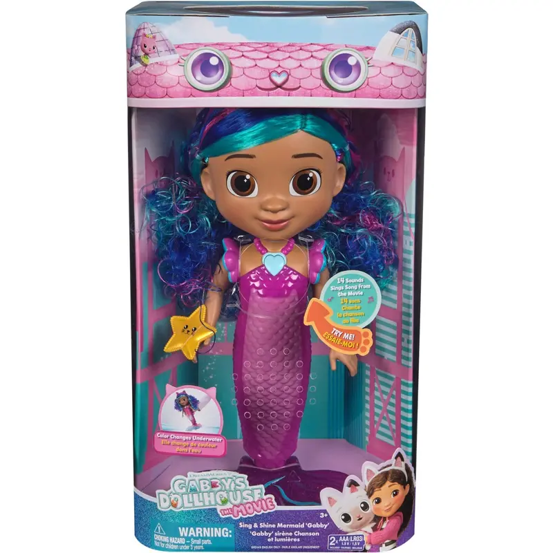 Gabby's Dollhouse Film Syng & Shine Havfrue Gabby 36 Cm 1