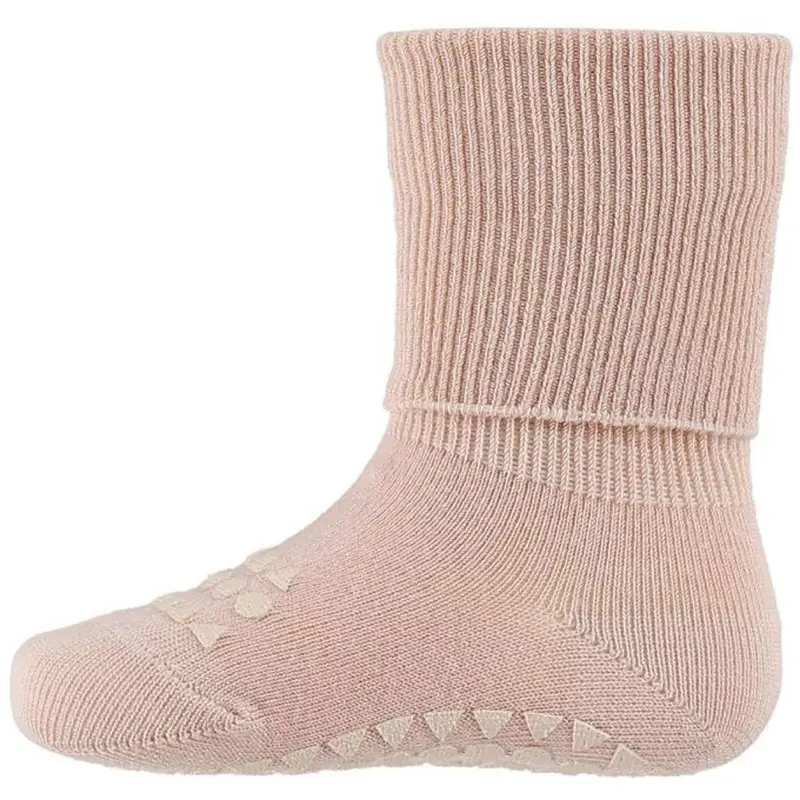 Gobabygo Bamboo Strømper Antislip Soft Pink 1