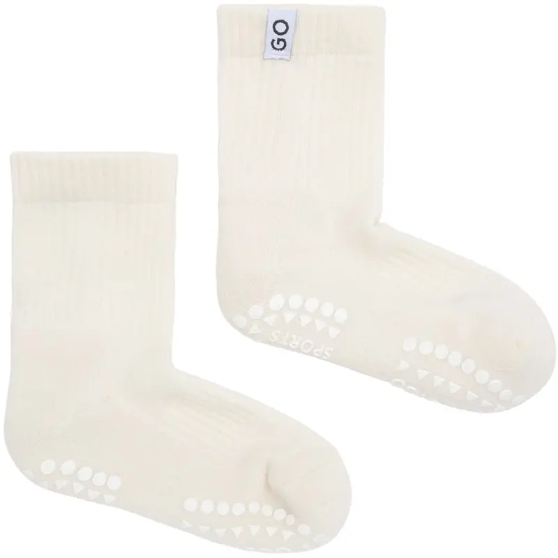 Gobabygo Off White Non-Slip Sport Strømper 1