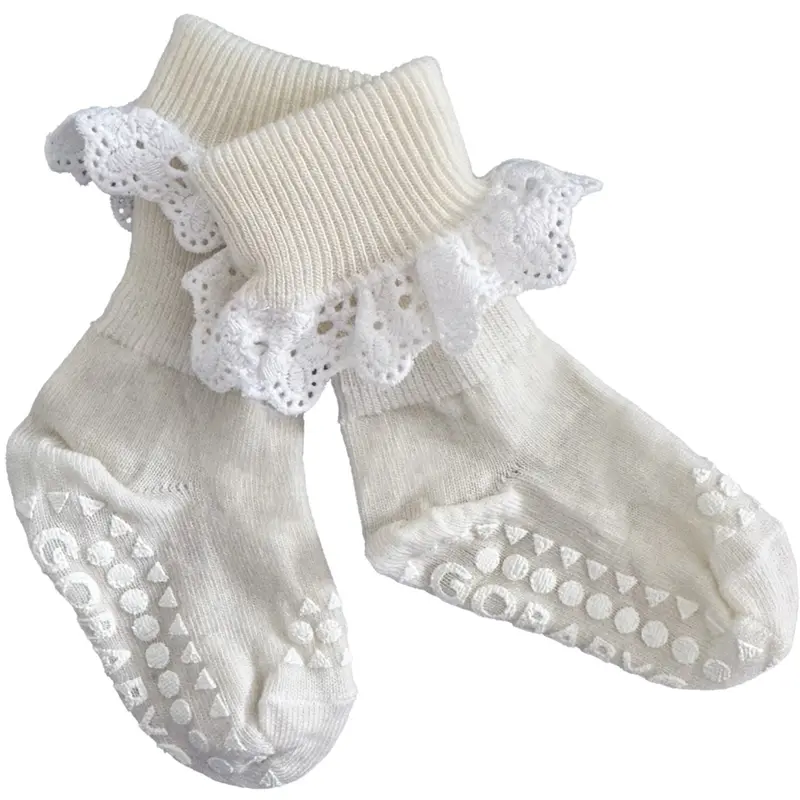 Gobabygo Snowflake Non-Slip Strømper I Merino Uld Lace 1