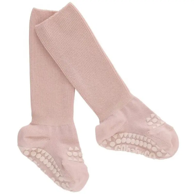 Gobabygo Soft Pink Non-Slip Strømper Bambus 1