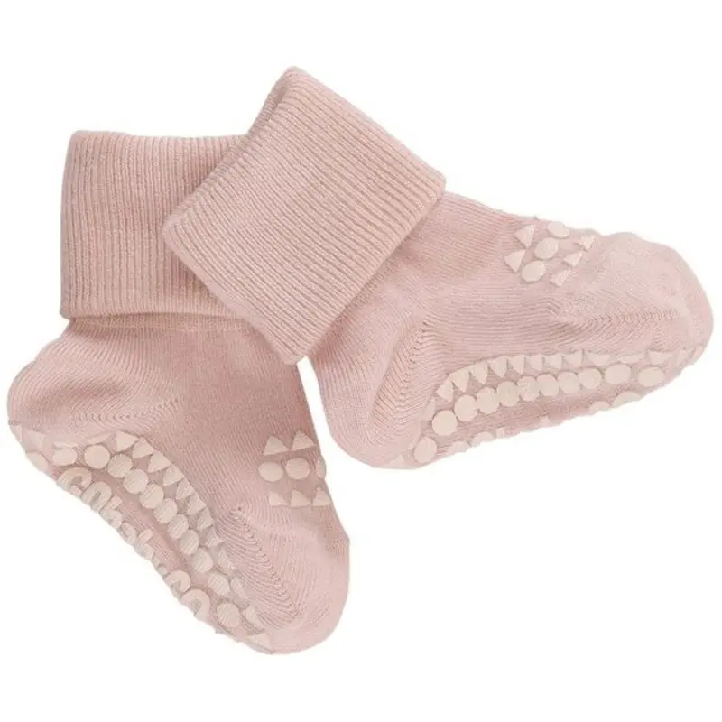 Gobabygo Soft Pink Non-Slip Strømper Bambus 4
