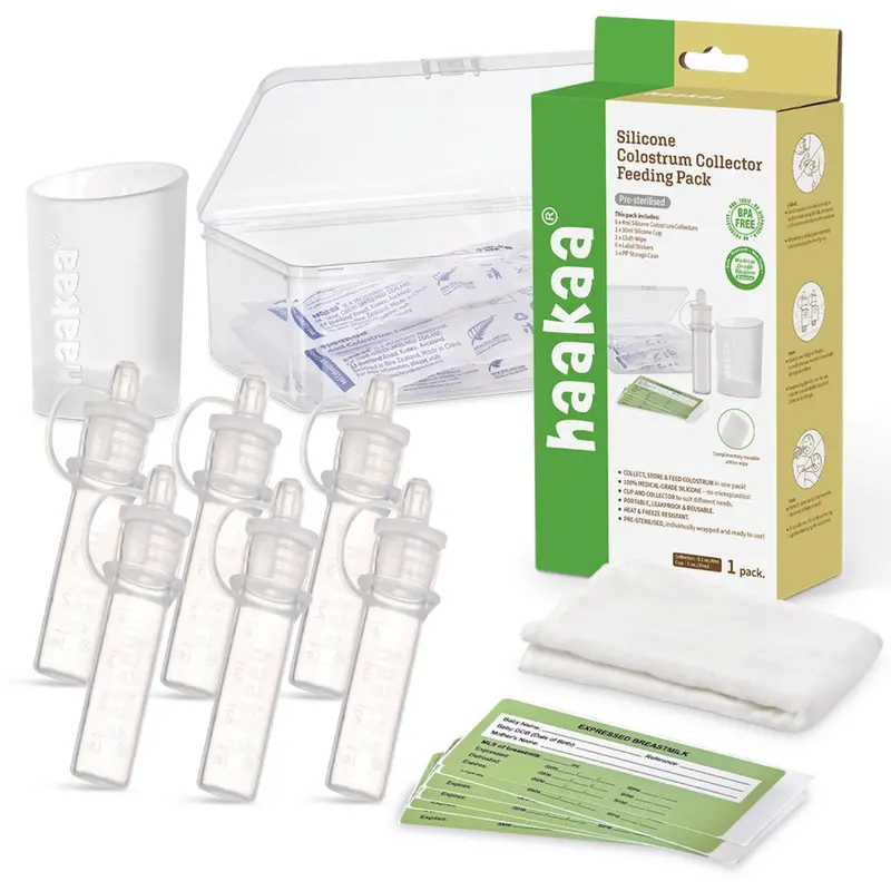 Haakaa Clear Colostrum Collector 6-Pak Inkl. Silikone Kop 1