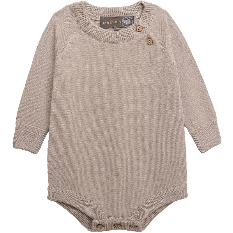 Hanevild Cream Oatmeal Martin Romper, Merinowool 1