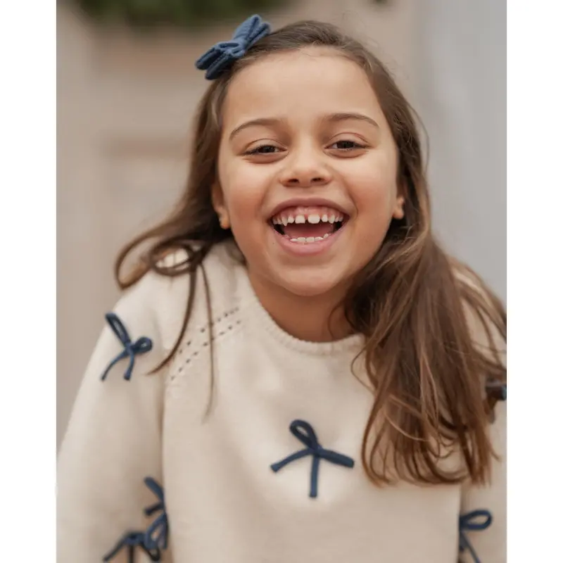 Hanevild Ivory More Bows Sweater 5