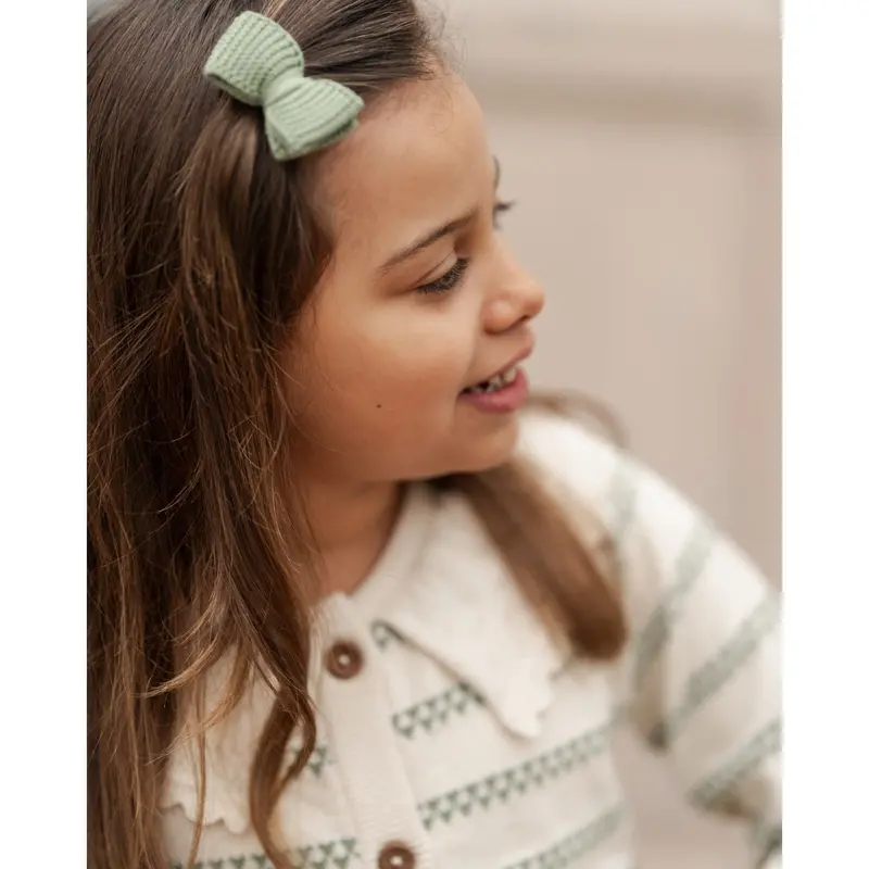 Hanevild Shale Green Heart Cardigan 5