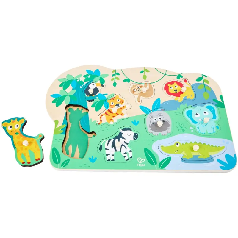 Hape Vilde Dyr Knoppuslespil 1