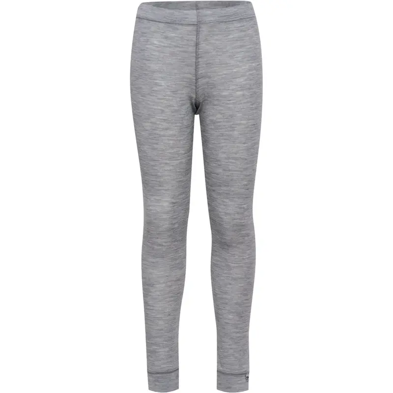 Hummel Grey Melange Jr Uld Rib Leggings 1