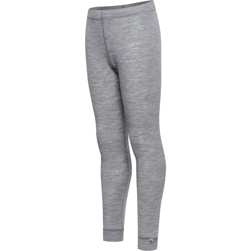 Hummel Grey Melange Jr Uld Rib Leggings 3
