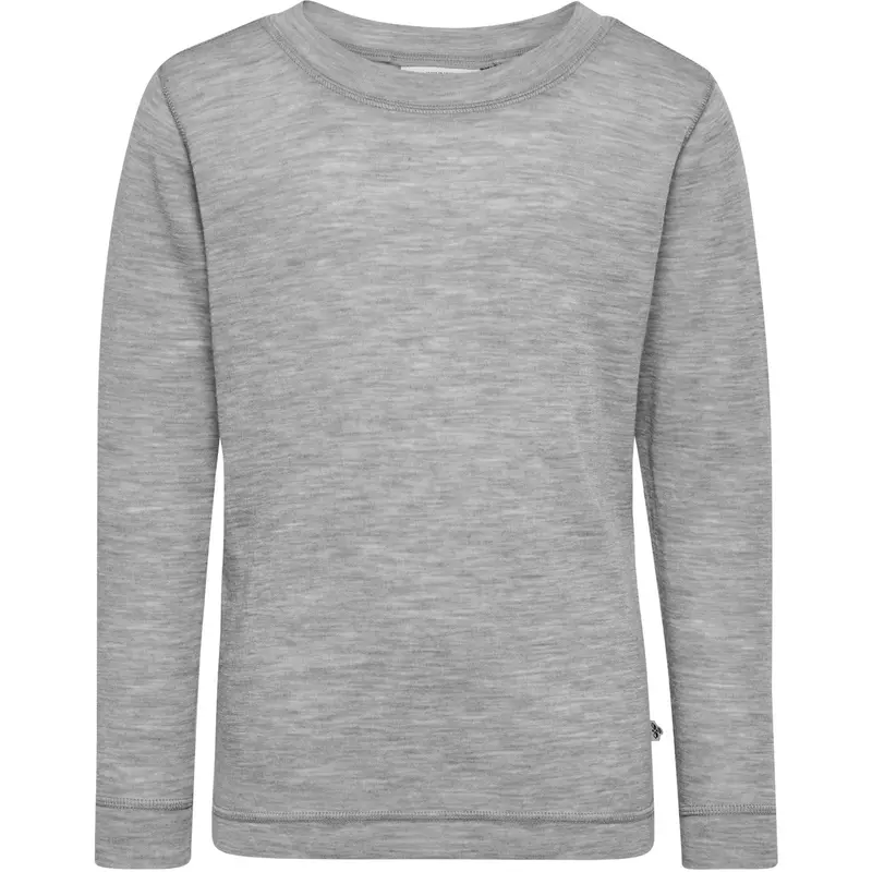 Hummel Grey Melange Jr Uld Rib T-Shirt L/S 1