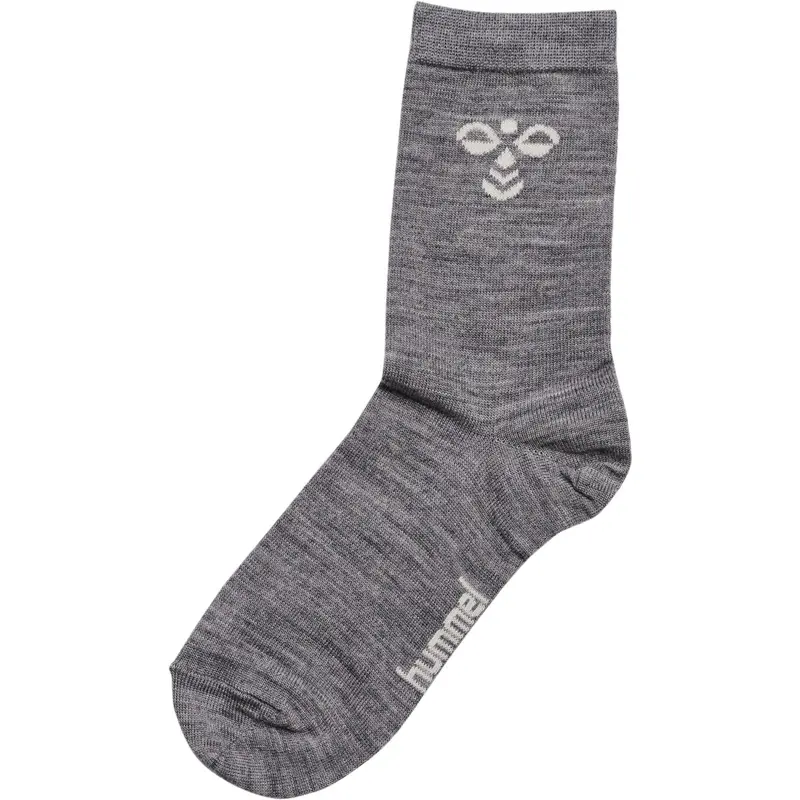 Hummel Grey Melange Jr Uld Strømper 1