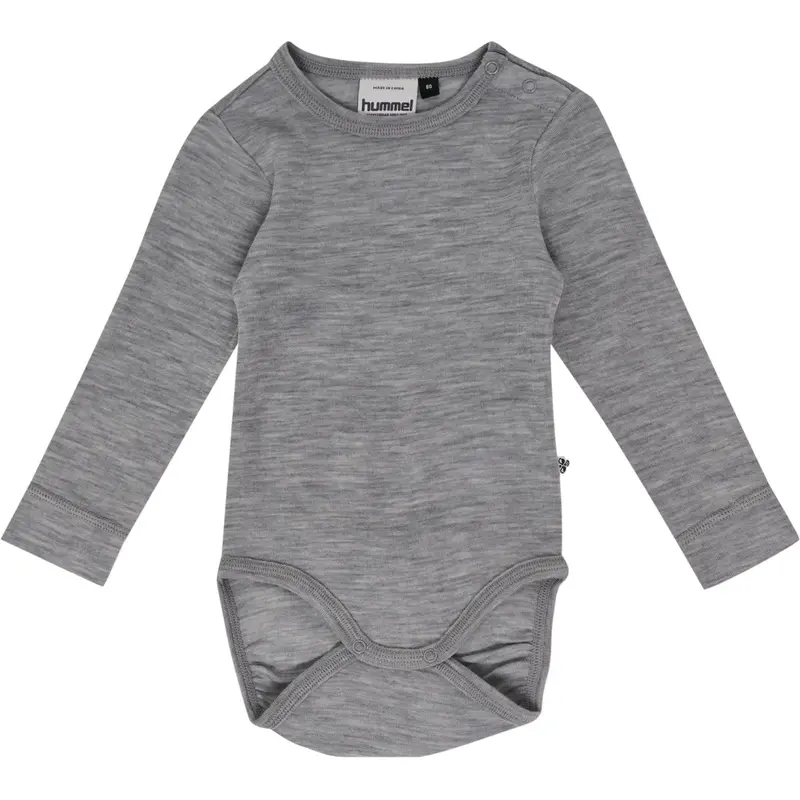 Hummel Grey Melange Mini Uld Rib Body L/S 1