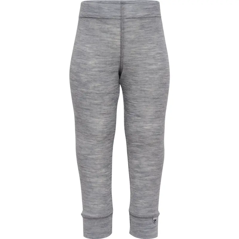 Hummel Grey Melange Mini Uld Rib Leggings 1