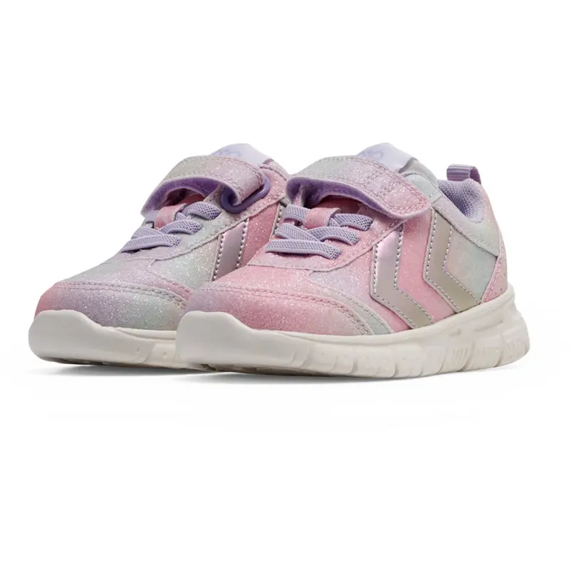 Hummel Multi Color Pink Crosslite Glitter Infant Sneakers 2