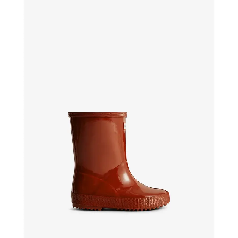 Hunter Military Red Kids First Gloss Gummistøvler 2