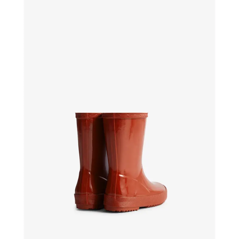 Hunter Military Red Kids First Gloss Gummistøvler 4
