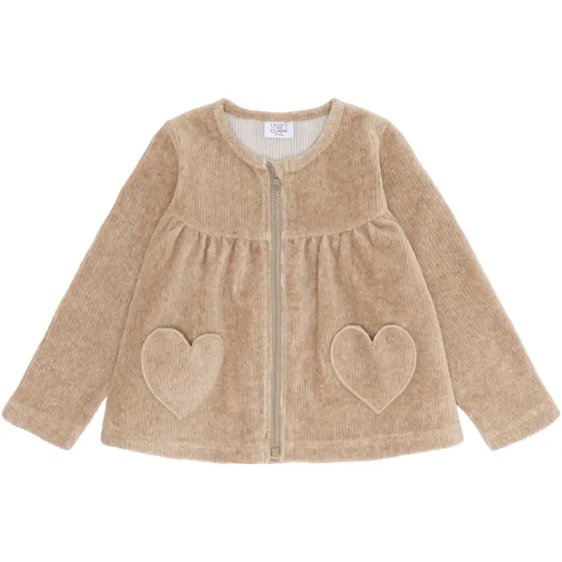 Hust & Claire Biscuit Sicillia Ottoman Velour Solid 1